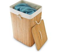 Panier à linge rectangulaire XL avec couvercle - 83 L Collecteur de linge pliable - Hbt 655 X 435 X 335 cm - Naturel