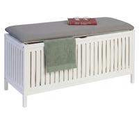 Relaxdays Panier à linge avec assise en noyer
