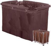 Panier à linge robuste à roulettes, capacité de 100 kg, panier en lin avec doublure en toile durable, usage commercial et industriel