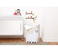 Panier à linge robuste avec poignées et couvercle pour la chambre d'enfant - Grand panier à linge pour bébé avec design lama