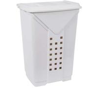 EDA Panier à linge sale en plastique 60 litres – Gris