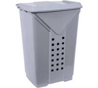 EDA Panier à linge sale en plastique 60 litres – Gris