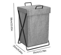 Panier à linge sale - Récipient pliable pour le linge - Lot de 2 - Polyester - 58,5 x 35 x 25 cm - Modèle A