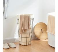 Panier à linge 'Skive' avec sac à linge 40 L métal noir