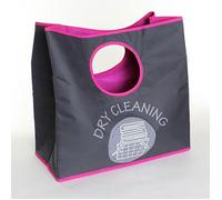 Panier à linge souple 2 poignées rondes - Rose fuschia - 55 cm X 30 cm X 54 cm - CALICOSY