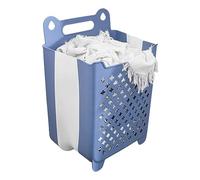 Panier à Linge Suspendu en Plastique Panier à Linge Pliable, Panier à Linge Pliant Suspendu Mural de Grande capacité pour un Usage Domestique (Bleu XL)