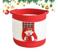 Panier à linge tissé de Noël | Panier à linge décoratif pour Noël, chocolat, fruits, collations, anniversaire, Pâques, Saint-Valentin, femmes, hommes,