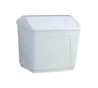 Panier a linge Trilla - 600072 - Corbeille a Papier Denox Blanc 55 L