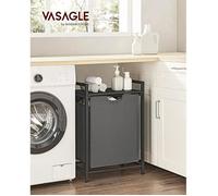 Panier à Linge - VASAGLE - 65L - Noir et Gris - Plan de Travail - Cadre en Métal