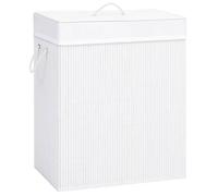 Panier à linge - vidaXL - Bambou - Blanc - 83 L - Pliable