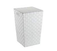 Panier à linge - WENKO - Adria - 48L - Polypropylène effet osier - 33x53x33 cm - Blanc