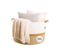 Panier à linge XL 65 L (Diamètre 50 cm) - Bac de rangement pour jouets, Panier de rangement pour chambre et salle de bain