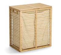 Panier à linge Zeller, bambou/coton, 54x33x61 cm, marron