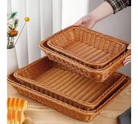 Panier à pain et à fruits tressé à la main, adapté pour l'exposition et le stockage des desserts L,M,S,XL,2 pièces - M,2 pièces - L,2 pièces - XL,2 pièces-SPolypropylène