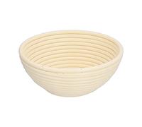Panier à pain lavable de forme innovante, panier de cuisson pour la maison, boulangerie et cuisine, matière plastique Durable, grande taille (Rond blanc cassé 20 * 8CM)