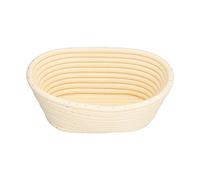 Panier à pain lavable de forme innovante, panier de cuisson pour la maison, boulangerie et cuisine, matière plastique Durable, grande taille (Ovale blanc cassé 21 * 14 * 8cm)