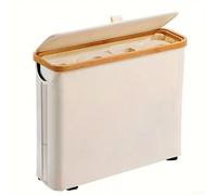 Panier à papier toilette, organiseur de papier toilette pliable avec grande capacité pour 12 rouleaux, grand bac de rangement étroit en tissu Oxford, support de solution de rangement pour salle de