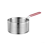 Panier à pâtes en acier inoxydable avec passoire pour faire bouillir et cuire à la vapeur, convient aux casseroles moyennes, pour préparer des ramen, pho, spaghetti, et légumes cuits à la vapeur (05)