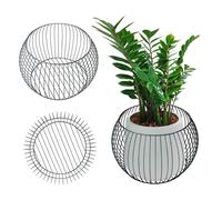 KADAX Panier pour plantes à gabion rond en acier galvanisé 65 cm