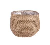 Panier à plantes en jonc de mer marron clair D22