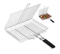 Panier à poisson, panier à gril portable pliable, support de camping en plein air pour barbecue, poissons, crevettes, légumes, accessoires de cuisine, utilisation estivale