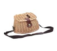 Panier à Poisson Panier à Poisson en Osier avec Couvercle et Sangles réglables Cantre de pêche Classique léger pour la pêche, Osier Vintage pour Cantre de Pique-Nique