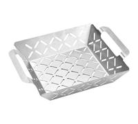Panier à poisson - Poêle à frire portable robuste avec longue poignée | Panier de barbecue pour griller le poisson | Pour charbon de bois, électrique, camping, jardin, terrasse, pique-nique, maïs