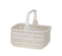 Panier à provisions en osier couleur crème, panier en osier 42x32 H23 cm