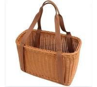 Panier à provisions en rotin tressé avec poignée