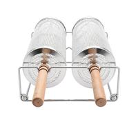 Panier à roulettes portable en acier inoxydable pour grillades
