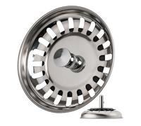 Panier à Tamis pour évier, avec Ø 80 mm, 25 mm Broche, Bouchon de Panier en Acier Inoxydable Tamis pour évier, pièce de Rechange idéale pour l'évier Blanco, crépine Cuisine, vanne de Panier à Tamis