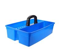 Panier à Tubes à Essai en Plastique Bleu pour Laboratoire Compartimenté | Poignée Robuste, Support Intégré pour Flacons et Tubes, Organisation Pratique sur Tables Salles de Préparation