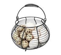 Panier à œufs pour œufs de poule - Organiseur vintage en fil tressé - Avec poignée - Pour cuisine, pique-nique, jardin, récolte, Pâques, comptoir
