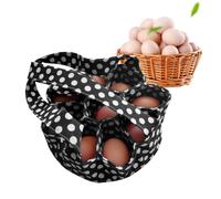 Panier à œufs pour œufs frais | Panier à œufs pour collecter les œufs avec 9 sacs | Collecteur d'œufs portable, récipient de rangement pour œufs frais, organisateur de sacs à œufs pour poules, poules