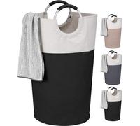 Panier à vaisselle de voyage pratique avec supports et brosses à vaisselle - 95 litres - Bac de tri pour le linge sale - noir