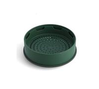 GreenPan Steamy 2-en-1 Panier à Vapeur et Passoir Antiadhésif en Silicone Ø 24cm, Sans PFAS, Empilable, Cuisine Saine, Légumes, Riz, Viande, Poisson, Raviolis, Lave-Vaiselle, Vert