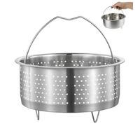 Panier à Vapeur en Acier Inoxydable, Panier Vapeur, Insert Vapeur, Insert Tamis pour Casseroles, pour Autocuiseur Cuisson à la Vapeur de Légumes, Diamètre Extérieur 17.5 cm, Diamètre Intérieur 16 cm