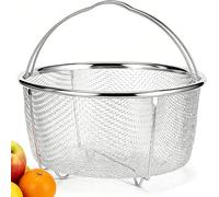 Panier à vapeur en métal, Panier Vapeur Résistant À La Chaleur Panier À Friture En Métal Panier À Vapeur Pour Cuiseur De Pâtes Avec Poignée Pour Cuire, Laver Et Cuire À La Vapeur Les Légumes (20cm)
