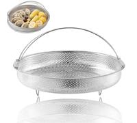Panier à vapeur polyvalent, panier à vapeur en acier inoxydable de 8,85 pouces avec poignées et pieds pour cuire à la vapeur des légumes, des boulettes