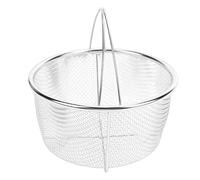 Panier à vapeur pour casseroles instantanées, panier à vapeur en acier inoxydable, autocuiseur, insert en avec poignée pour la cuisson des légumes (20CM)