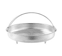 Panier à vapeur pour la cuisson, panier à vapeur en acier inoxydable de 22,5 cm, panier à vapeur universel de forme ronde pour légumes et légumes avec poignées