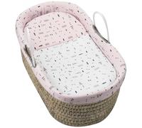 Panier bébé en osier - Rose