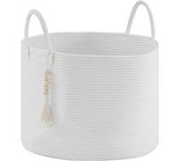 Vendos85 Panier bohème en coton - Blanc