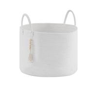 Vendos85 Panier bohème en coton - Blanc
