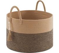 Vendos85 Panier de rangement bohème - Noir