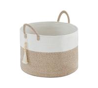 Panier Bohème Marron en Coton Naturel