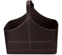 Panier cadeau à vin Panier de vin en cuir imperméable Panier-cadeau portable avec poignée supérieure Panier de rangement multifational contient du vin, des fruits, des légumes, des collations pour la