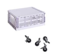 Panier Colour Crate recyclé M avec couvercle et roulettes LxWxH 26.5x34.5x24.5cm