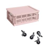Panier Colour Crate recyclé M avec couvercle et roulettes LxWxH 26.5x34.5x24.5cm