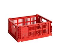HAY – Caisse de rangement Colour Crate M en polypropylène recyclé 26,5x34,5x14 cm Rouge